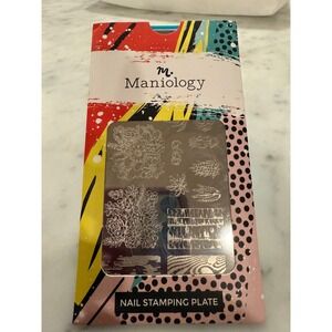 Maniology Nail Stamping Plate Cactus Flowers Wood Grain Designs MO68